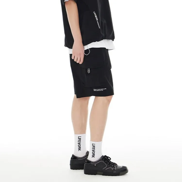 LifeWork Cargo Nylon Shorts Black