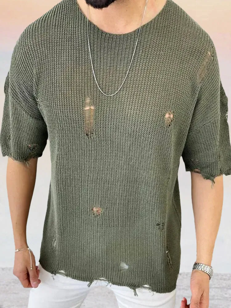 Lightweight Knit Cutout Top