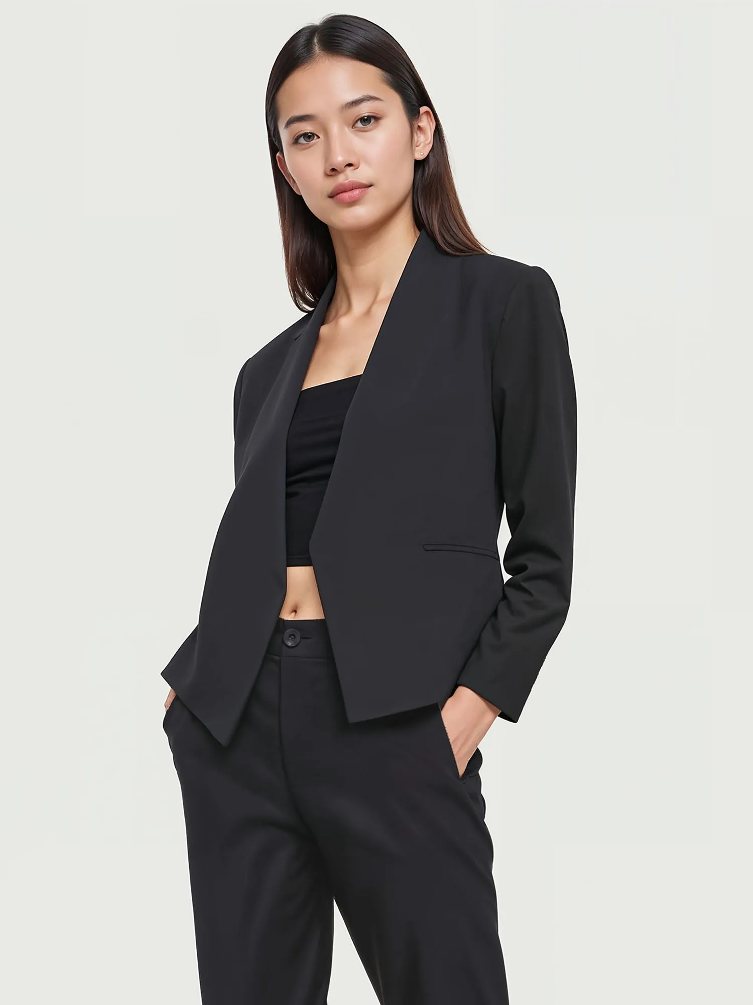 Long Sleeve Open Blazer Jacket