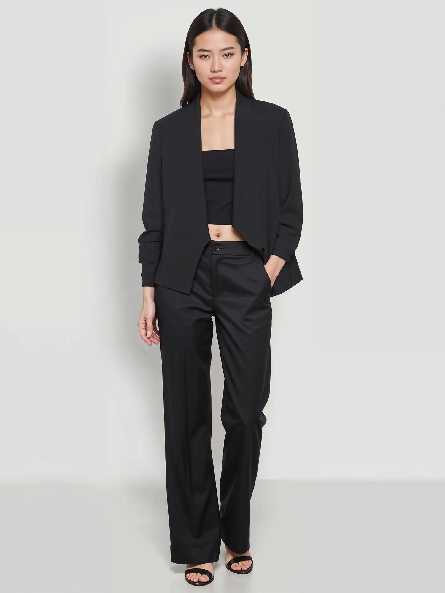 Long Sleeve Open Blazer Jacket