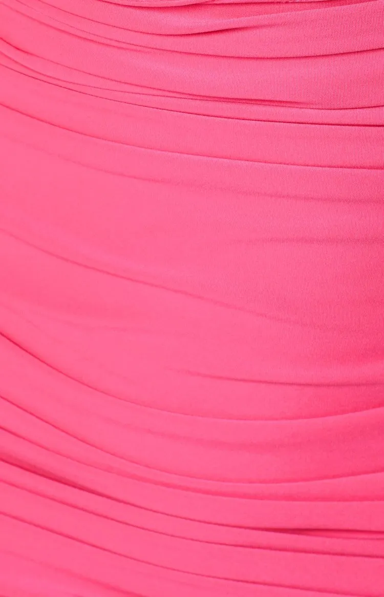 Mae Pink Cross Neck Mini Dress
