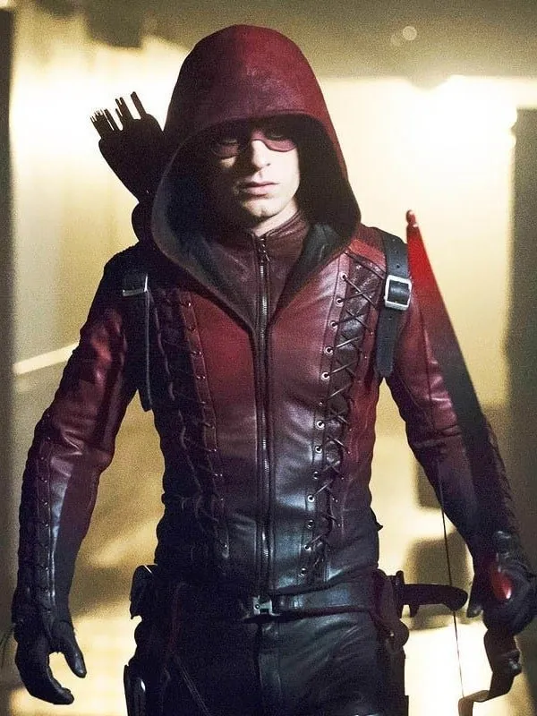 Men's Arrow Season 3 Roy Harper Costume Leather Jacket