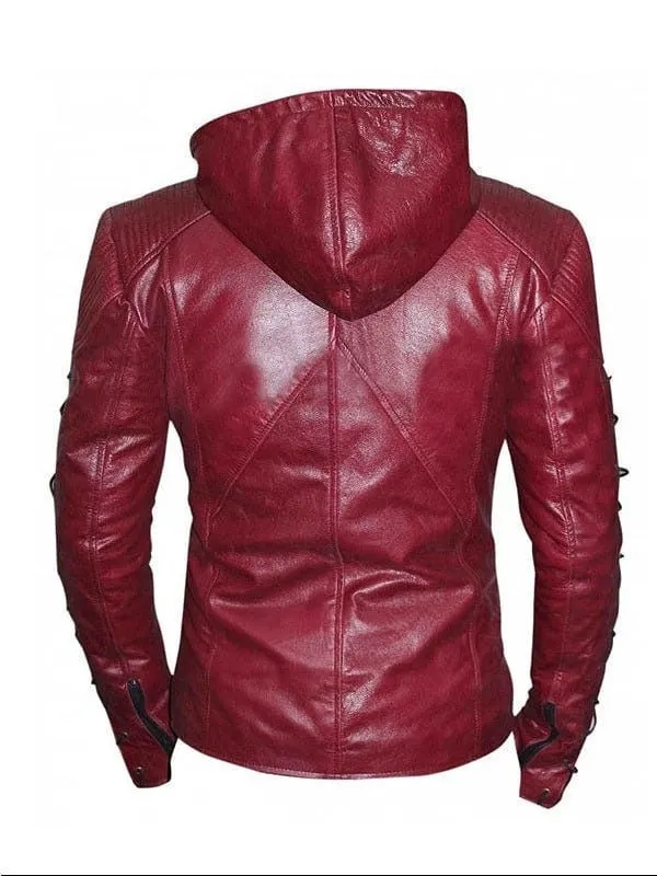 Men's Arrow Season 3 Roy Harper Costume Leather Jacket
