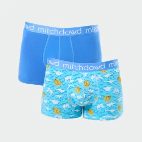 Men's Daring Duckies Cotton Trunk 2 Pack - Blue