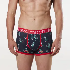 Men's Dino Santa Cotton Trunk - Navy