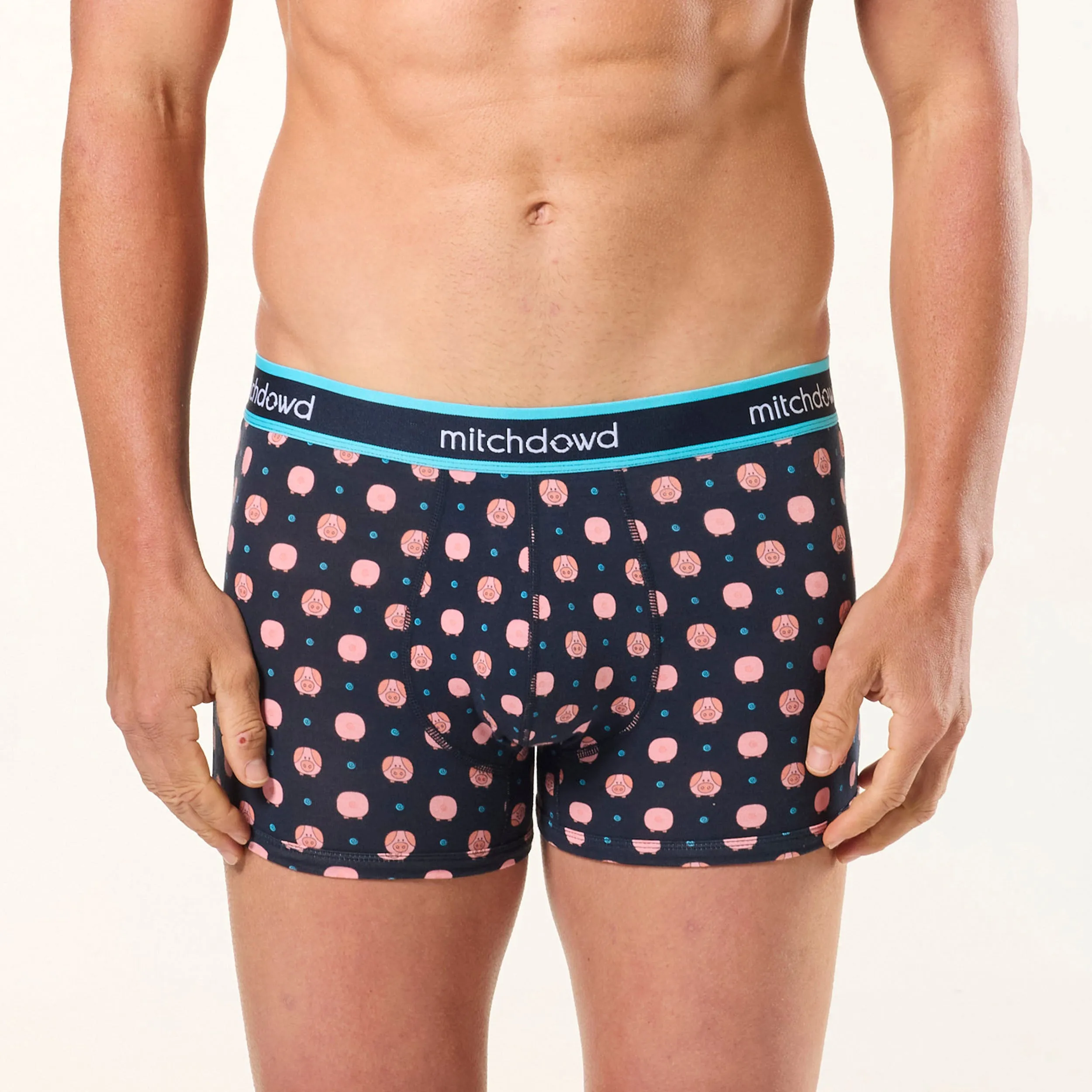 Men's Skater Pigs Cotton Trunk 3 Pack - Blues