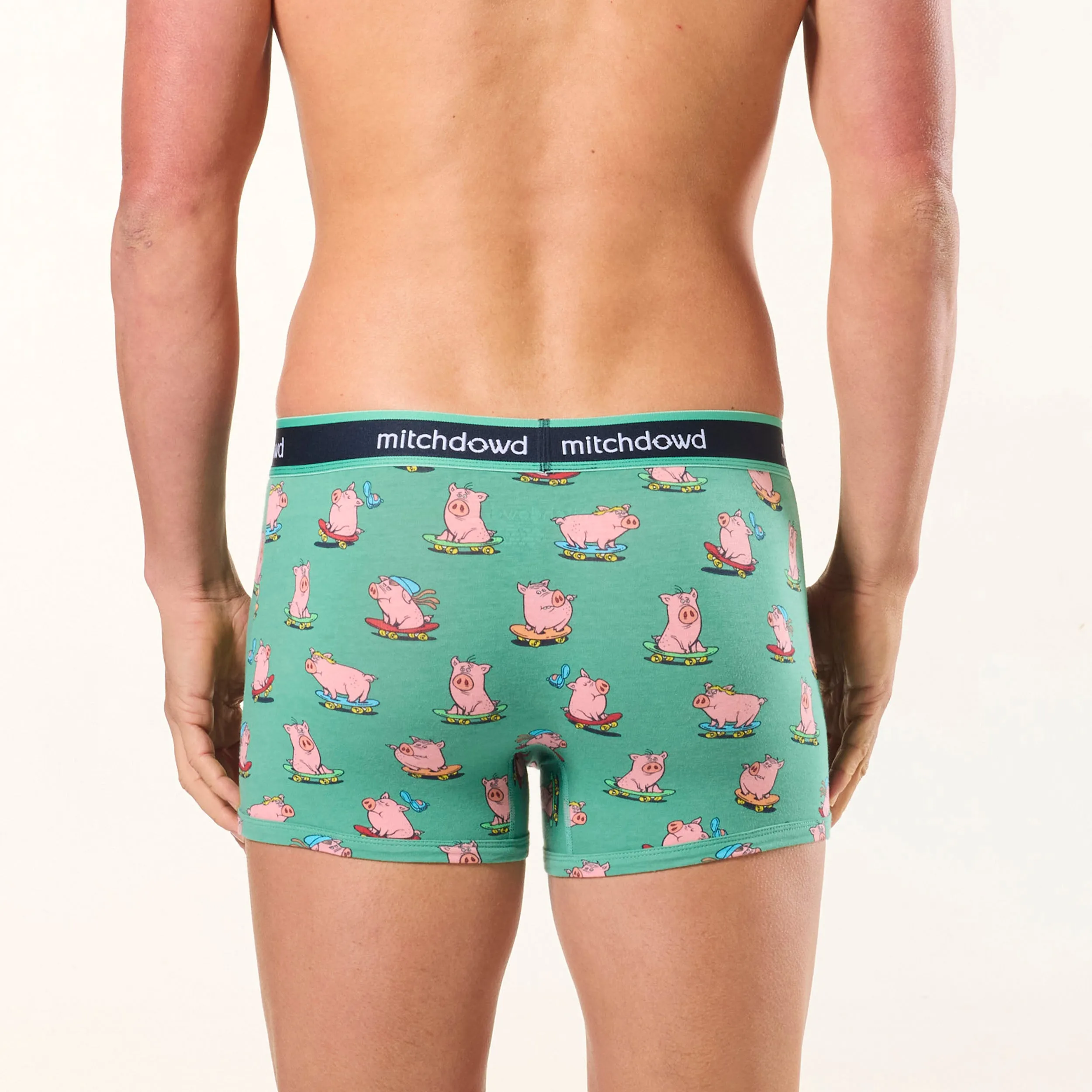 Men's Skater Pigs Cotton Trunk 3 Pack - Blues