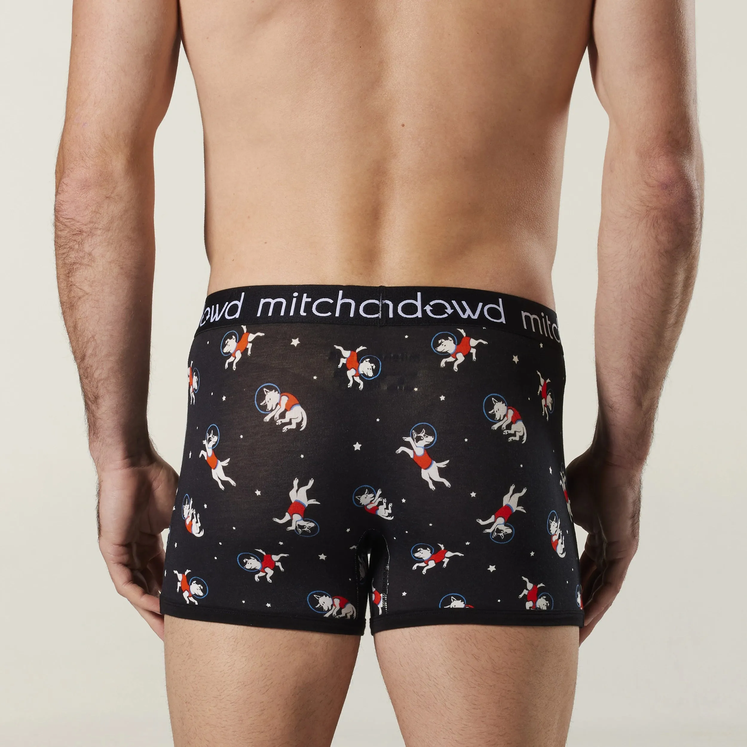Men's Space Dog Bamboo Trunk - Black