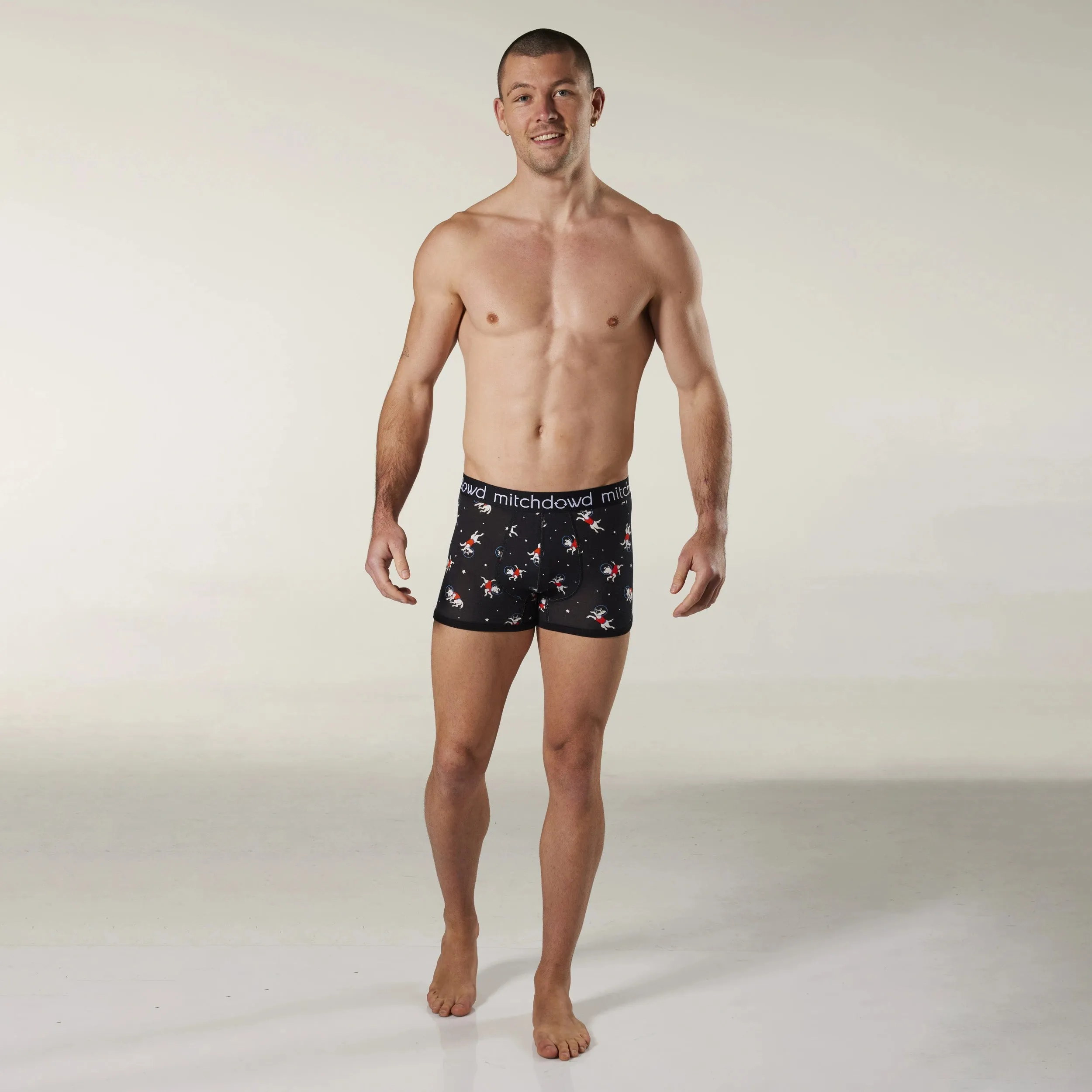 Men's Space Dog Bamboo Trunk - Black