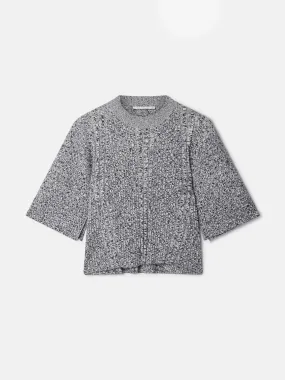Mouline rib knit top