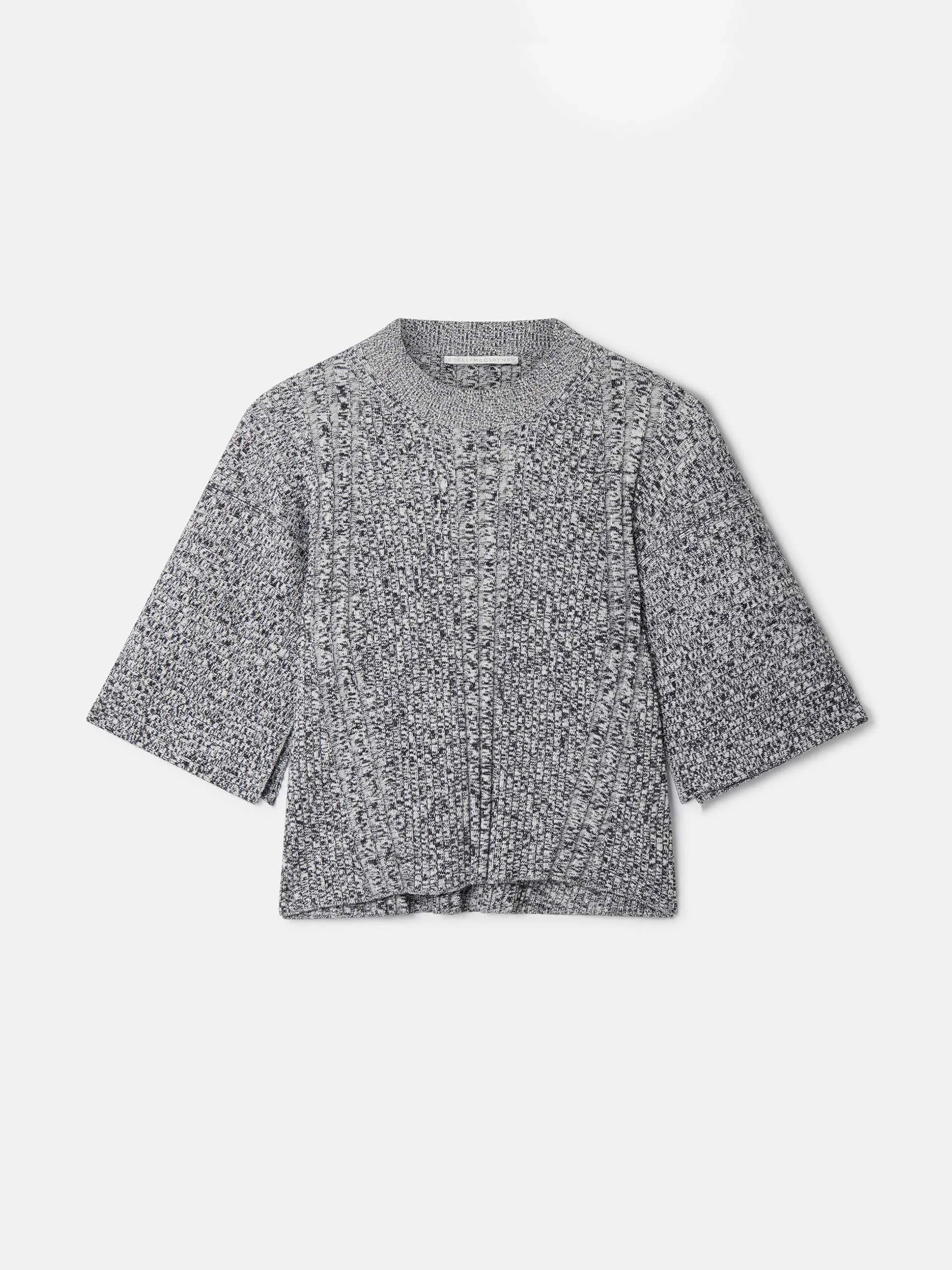 Mouline rib knit top