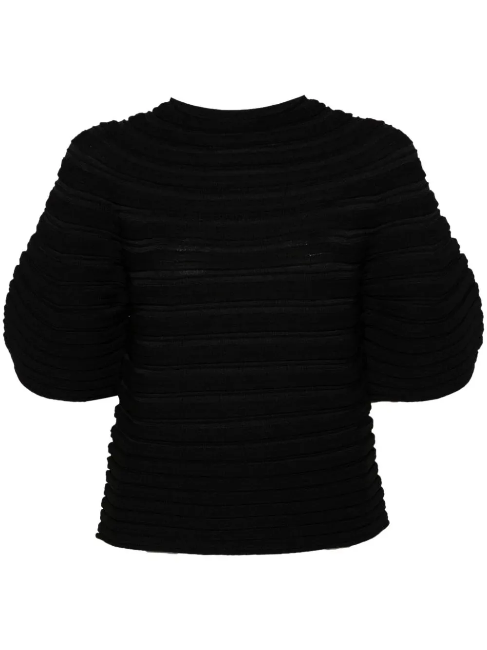 Mushroom Knit Top - Black