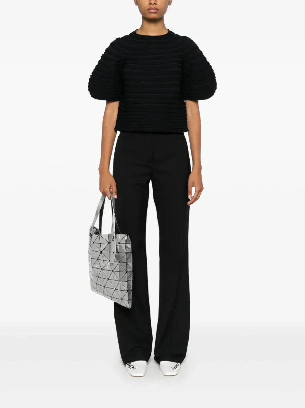 Mushroom Knit Top - Black
