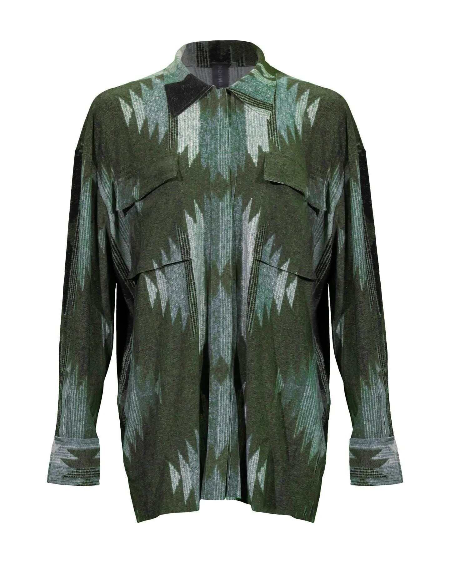 Norma Kamali Oversized Southwest Cargo Shirt