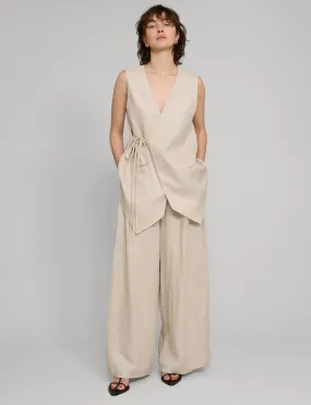 Oat Oversized Wrap Vest