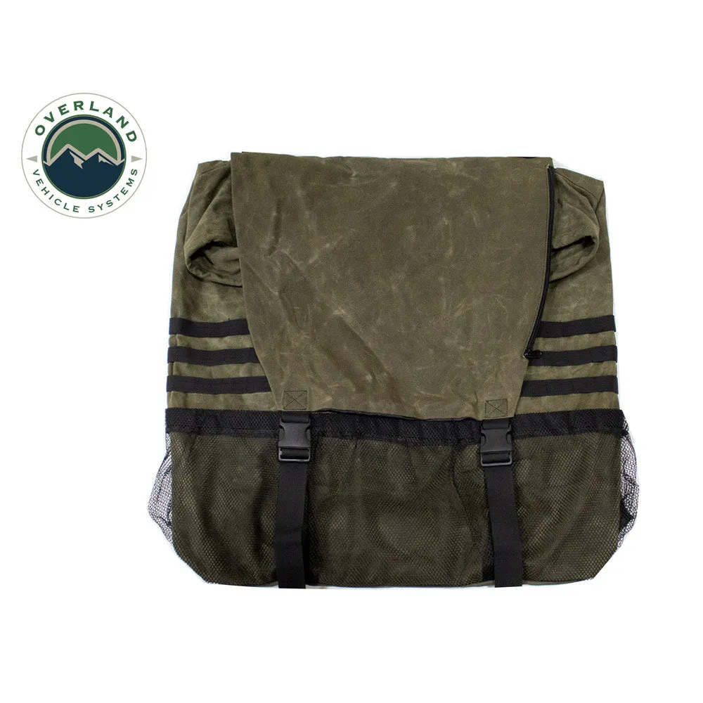 Overland Vehicle Systems - Extra Large Trash Bag Tire Mount #16 Waxed Canvas Universal