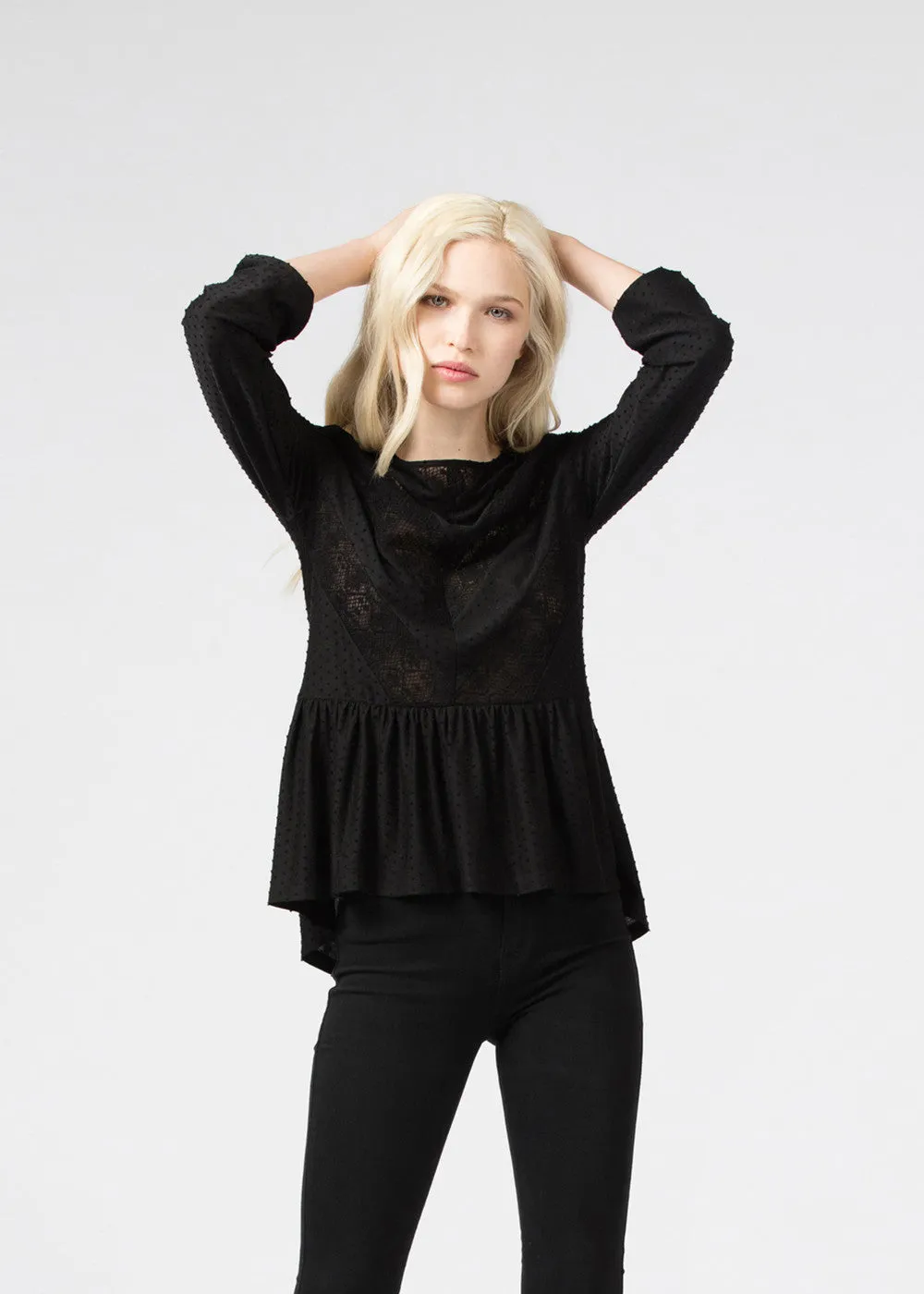 Peplum Chevron Top