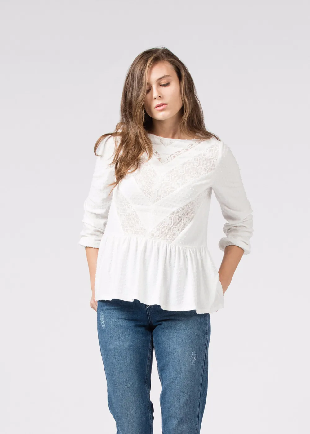Peplum Chevron Top