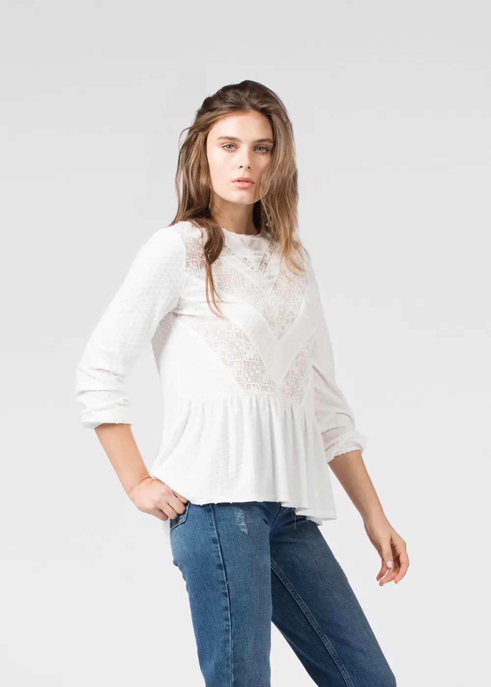 Peplum Chevron Top