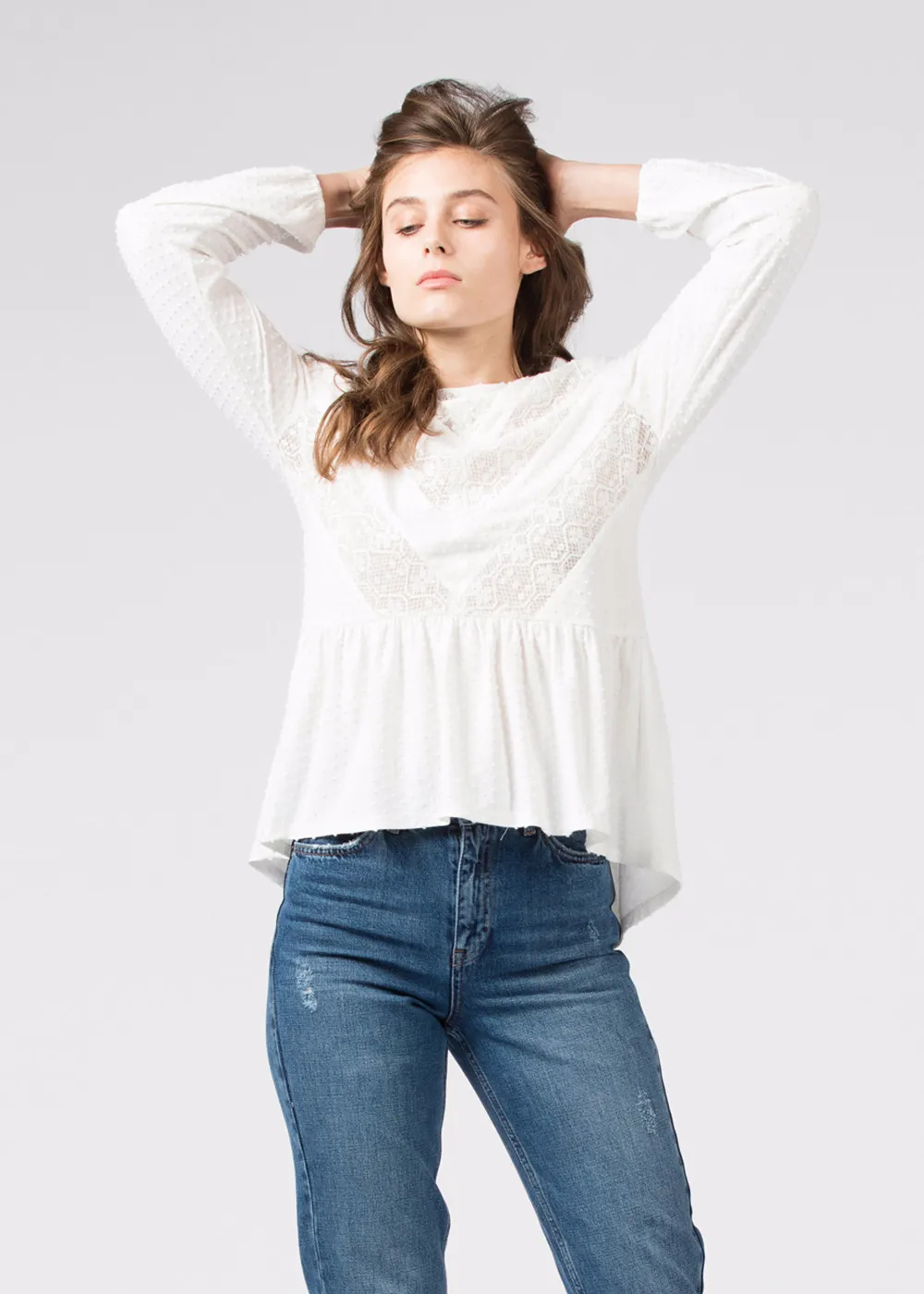 Peplum Chevron Top