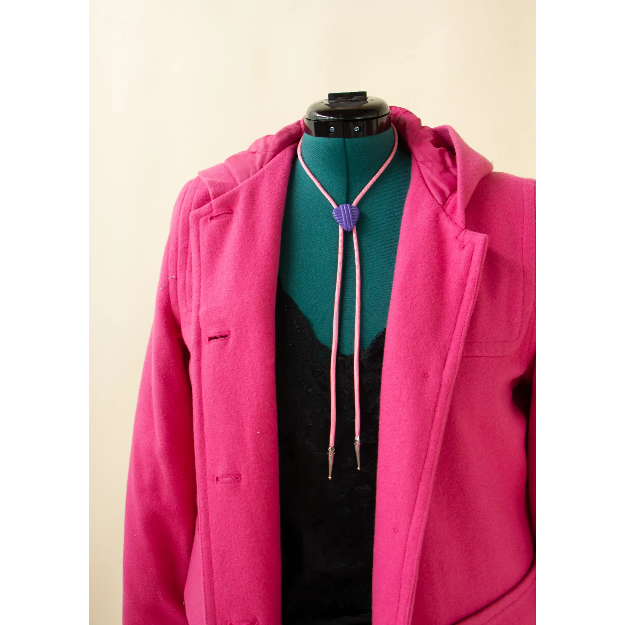 Pink Coat with Hood and Pockets