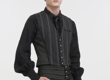 Pinstripe Vest w/ Removable Swallowtail