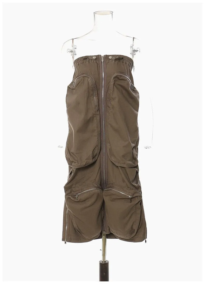 Pre Order:  Oversized Front Pockets Cargo Skirt - @itstashawna
