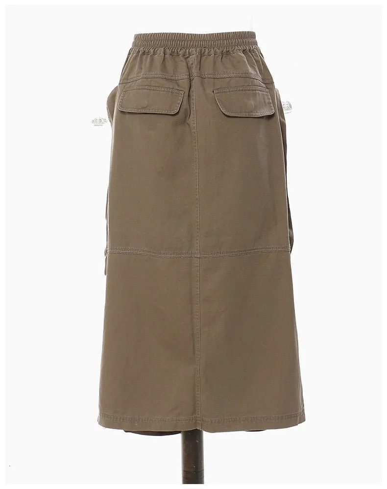 Pre Order:  Oversized Front Pockets Cargo Skirt - @itstashawna