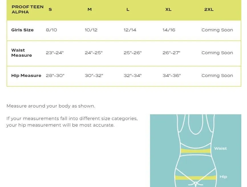 Proof Period Hipster for Teens -Heavy Absorbency