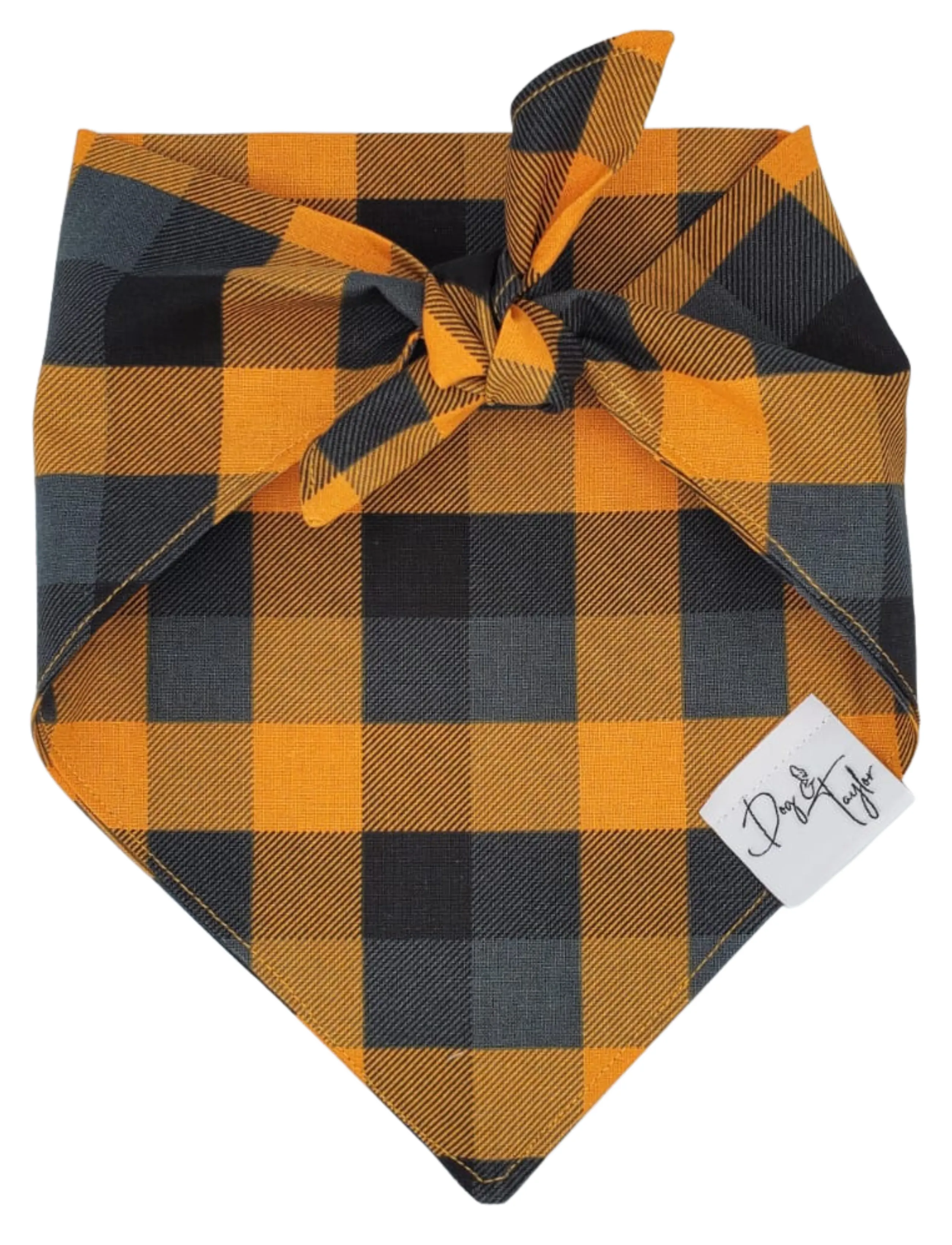 Pumkin Spice Plaid Bandana