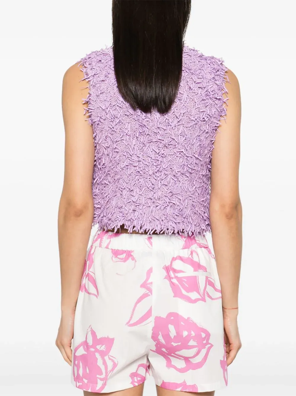 Purple Fluffy Knit Top