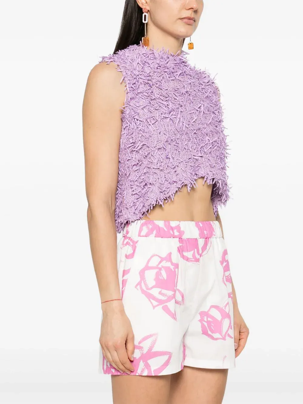 Purple Fluffy Knit Top
