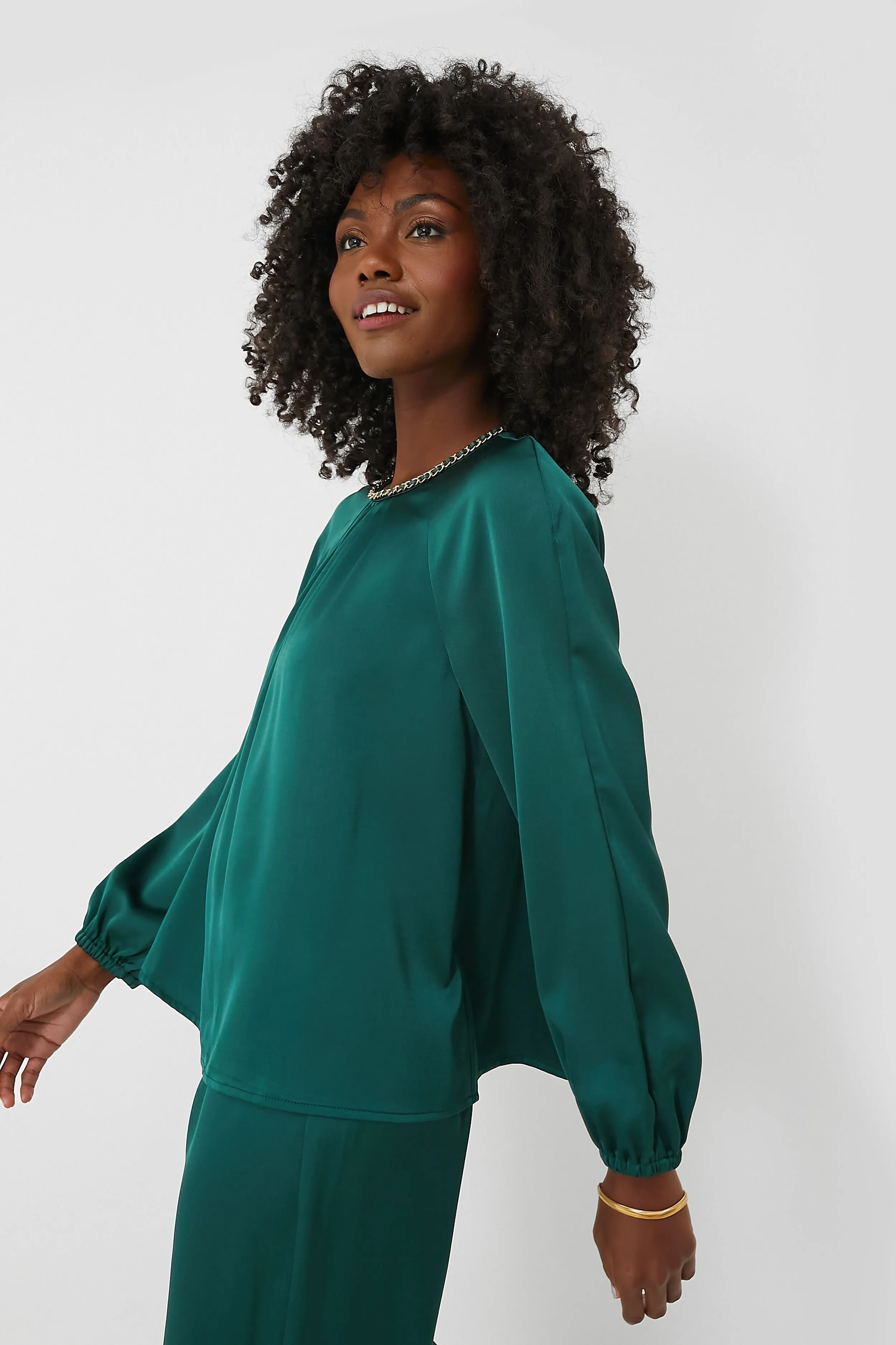 Rainforest Green Adah Blouse