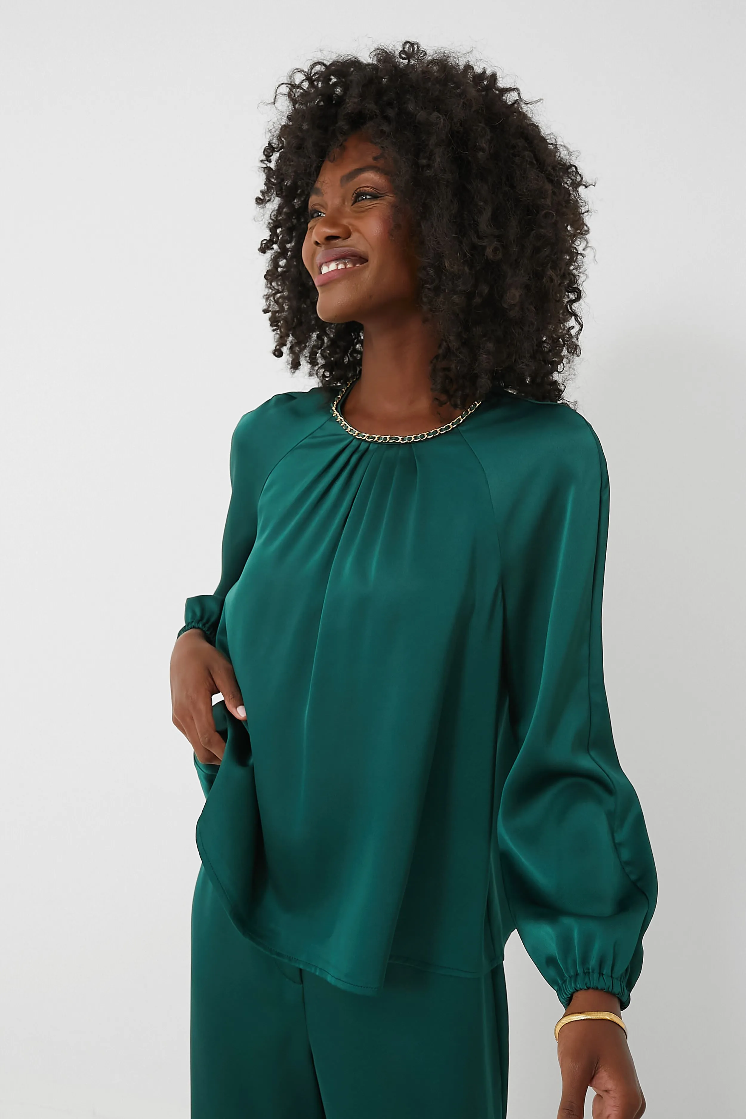 Rainforest Green Adah Blouse