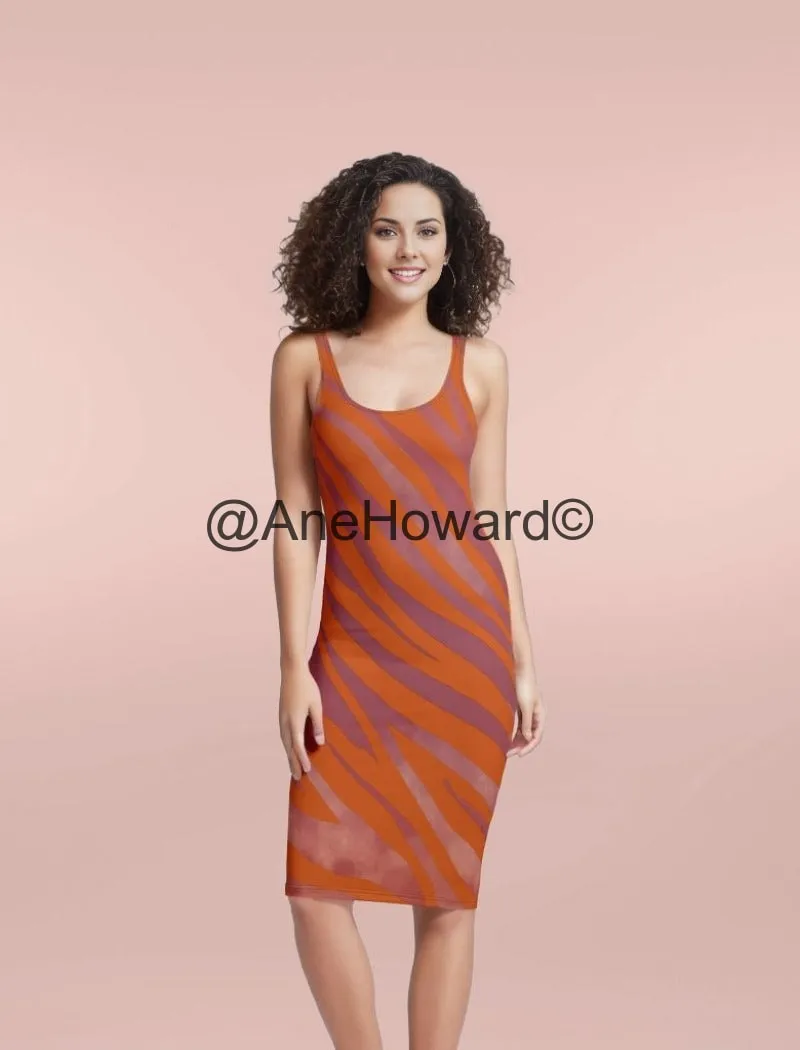 Red Zebra Bodycon Dress