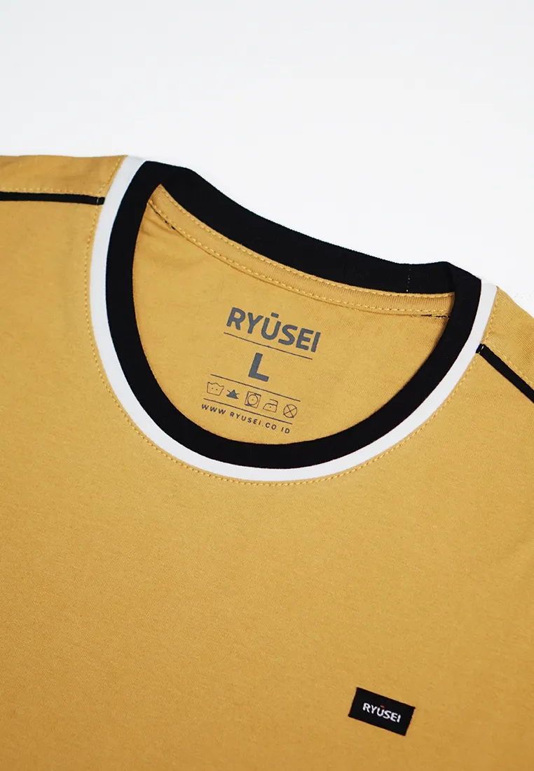 Ryusei Kaos Pria Yukako CMB Light Mustard
