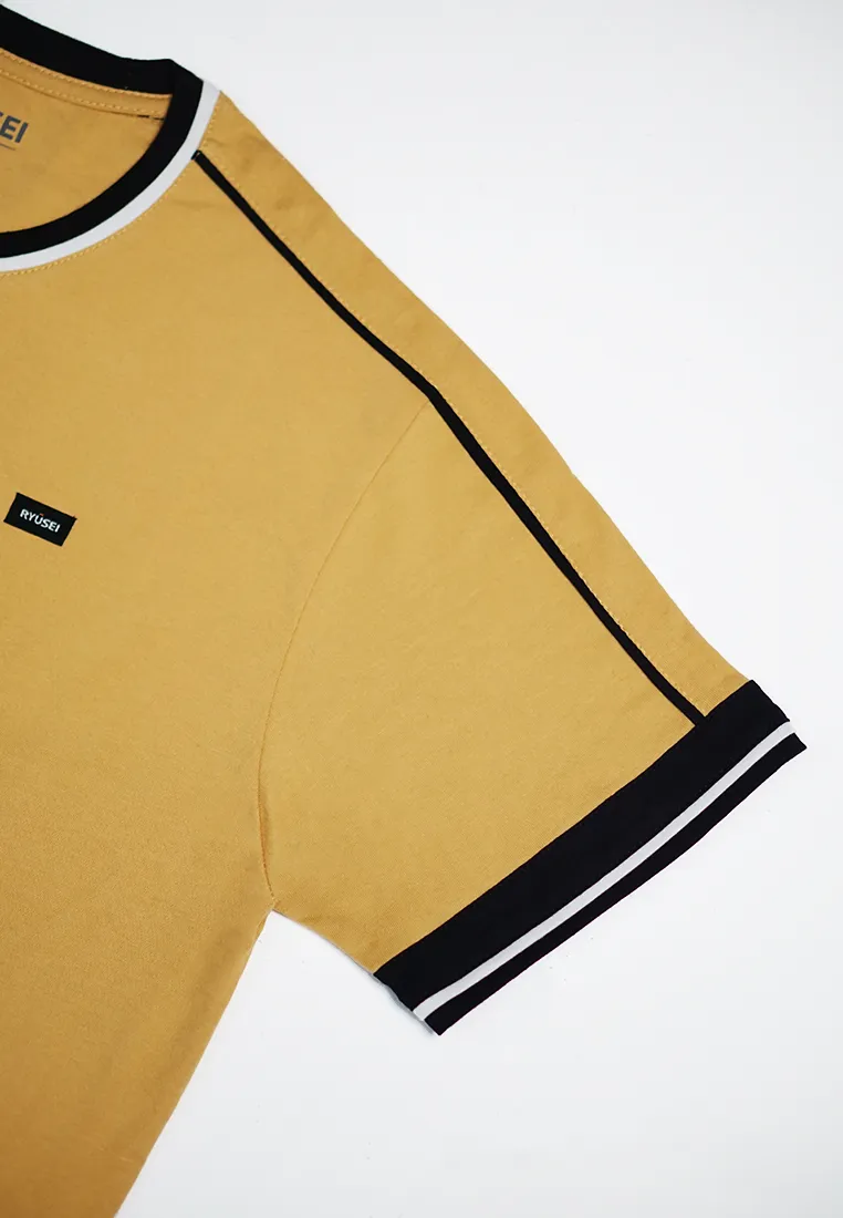 Ryusei Kaos Pria Yukako CMB Light Mustard