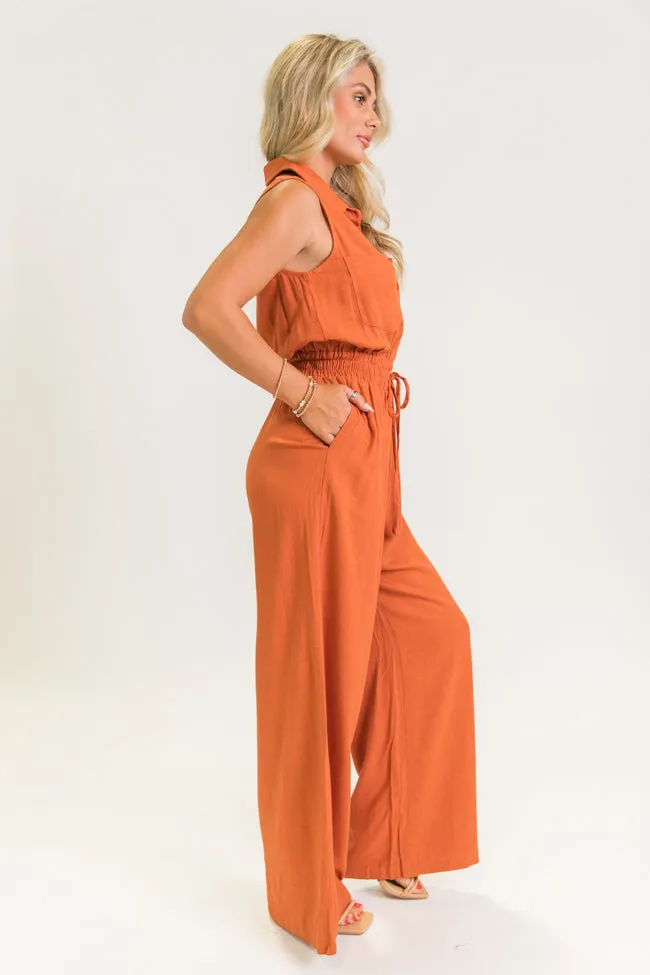 Sadie Grace Terracotta Jumpsuit FINAL SALE