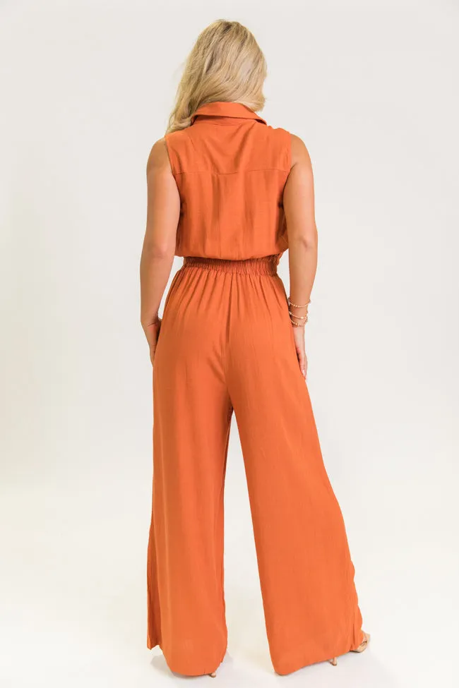 Sadie Grace Terracotta Jumpsuit FINAL SALE