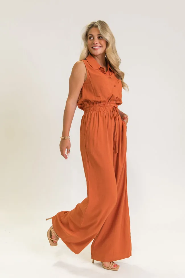 Sadie Grace Terracotta Jumpsuit FINAL SALE