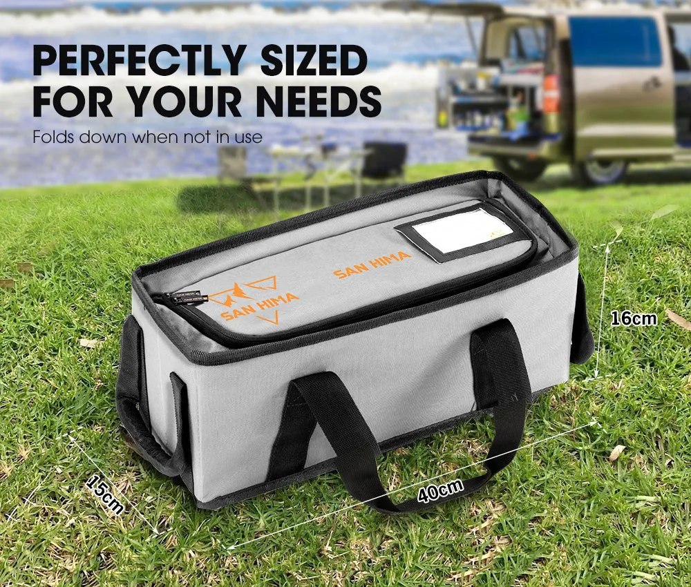 San Hima 2x Tough Canvas Storage Bag Weather Resistant Camping 4WD 40cmx15cmx16cm