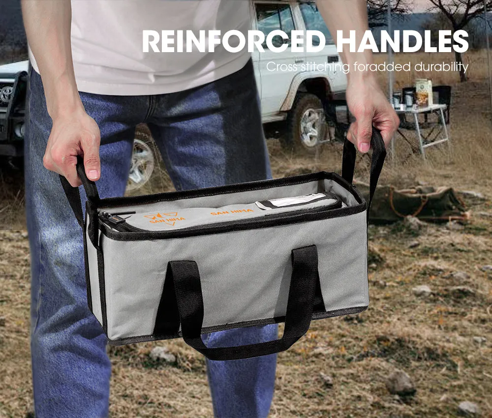 San Hima 2x Tough Canvas Storage Bag Weather Resistant Camping 4WD 40cmx15cmx16cm