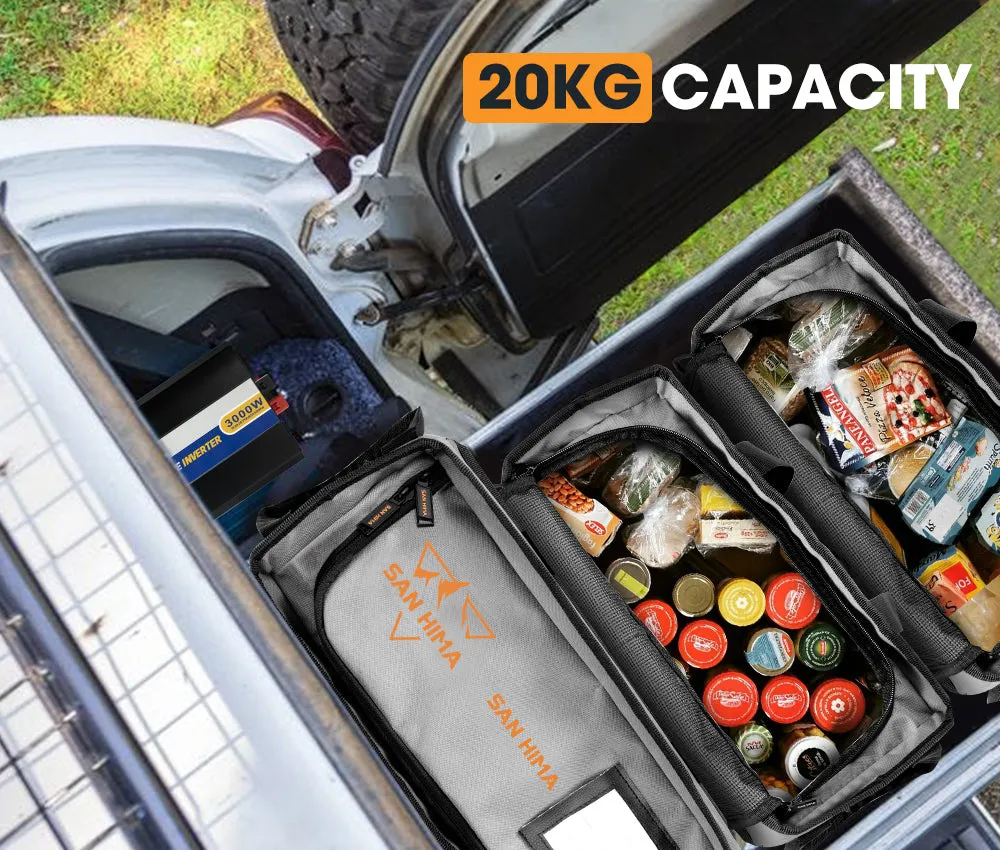 San Hima 2x Tough Canvas Storage Bag Weather Resistant Camping 4WD 40cmx15cmx16cm