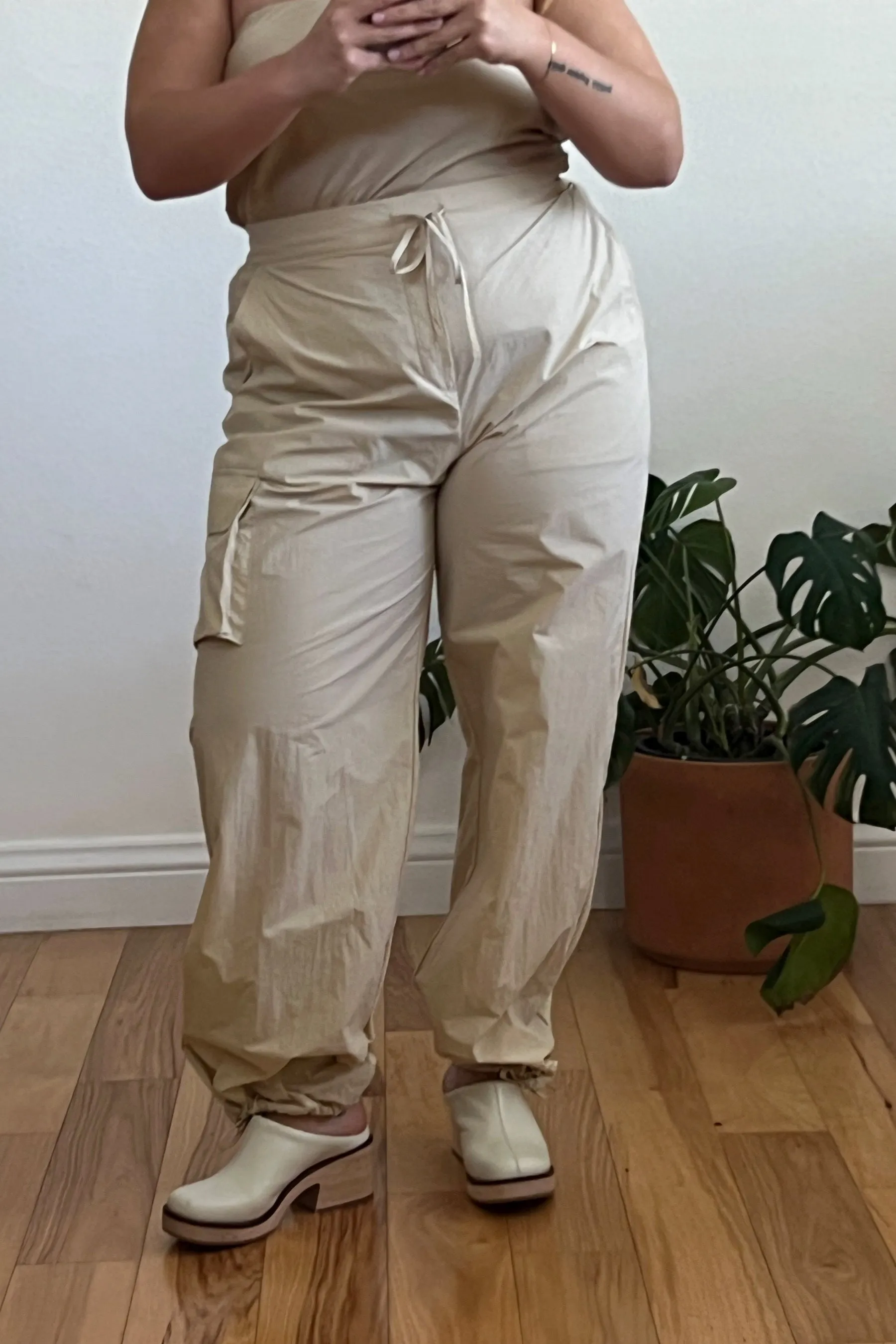 Sand Nylon Cargo Pant