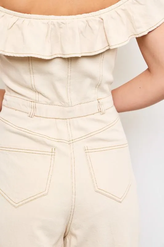 Shoulder Ruffle Jumpsuit