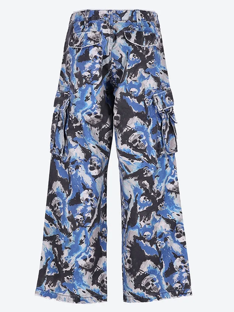 Skull cargo pants