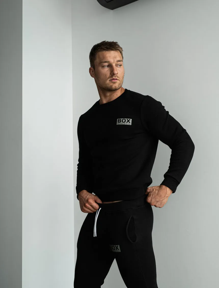 Slim Fit Fleece Jogging Bottoms - Black