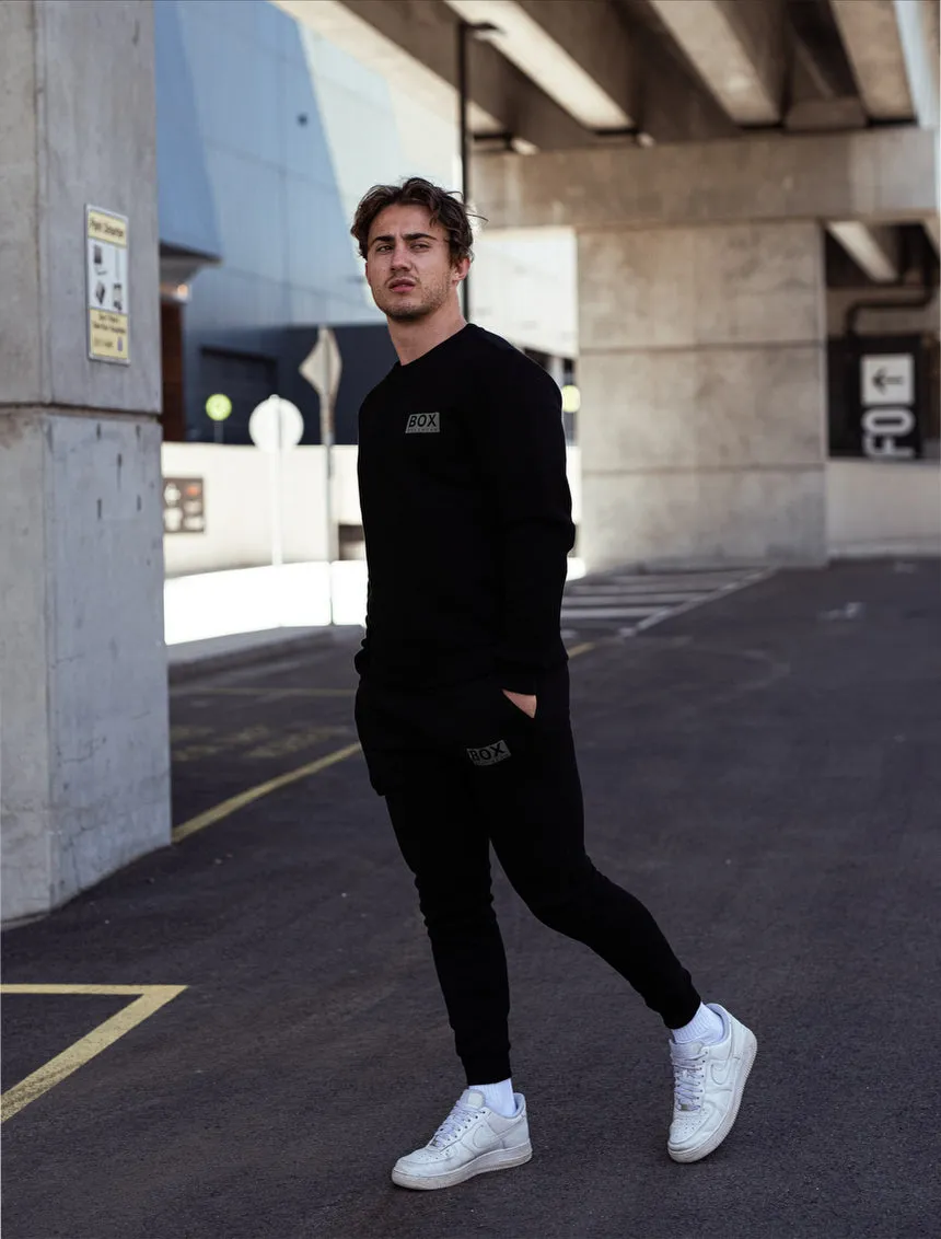 Slim Fit Fleece Jogging Bottoms - Black