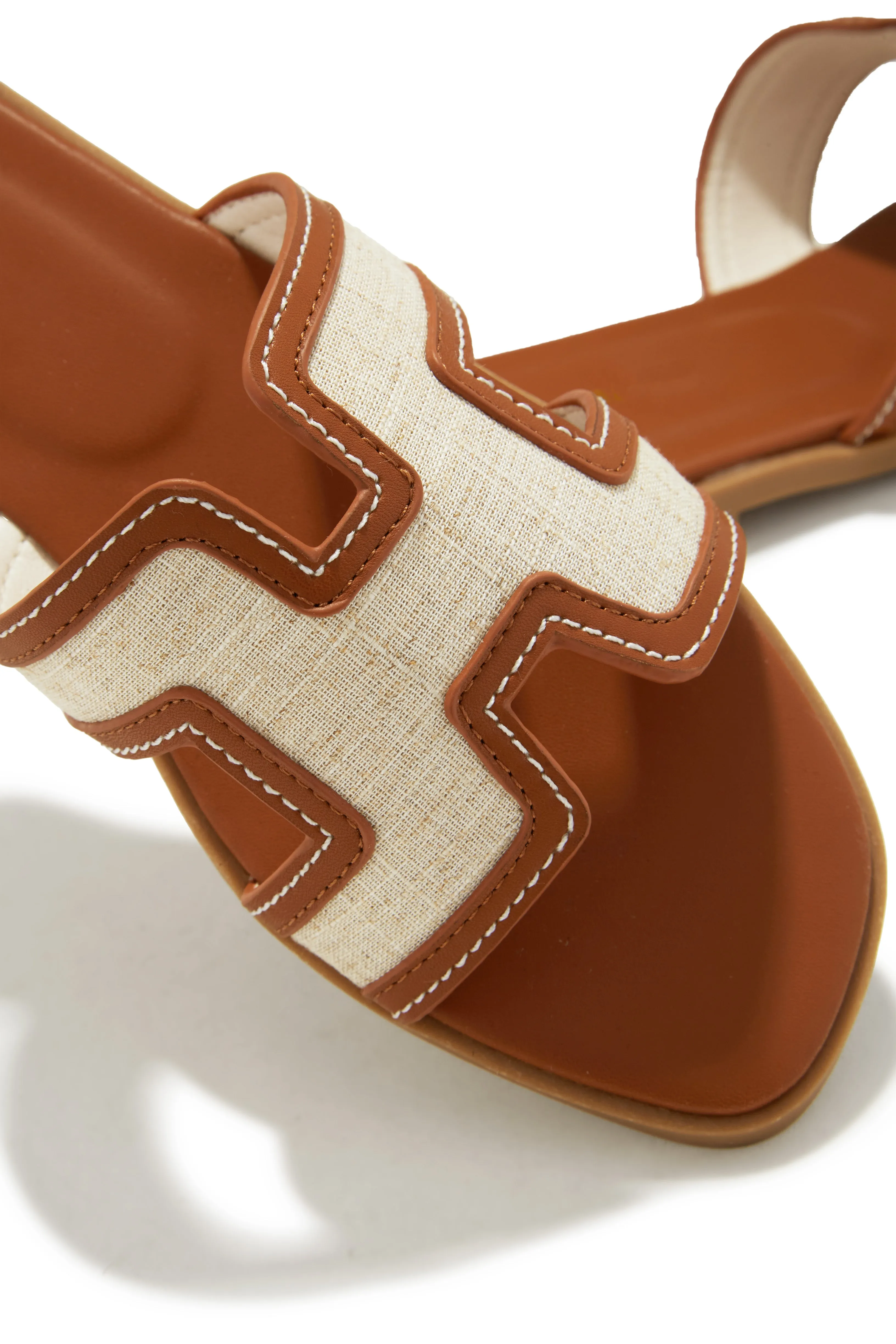 Sofya Slip On Sandals - Tan