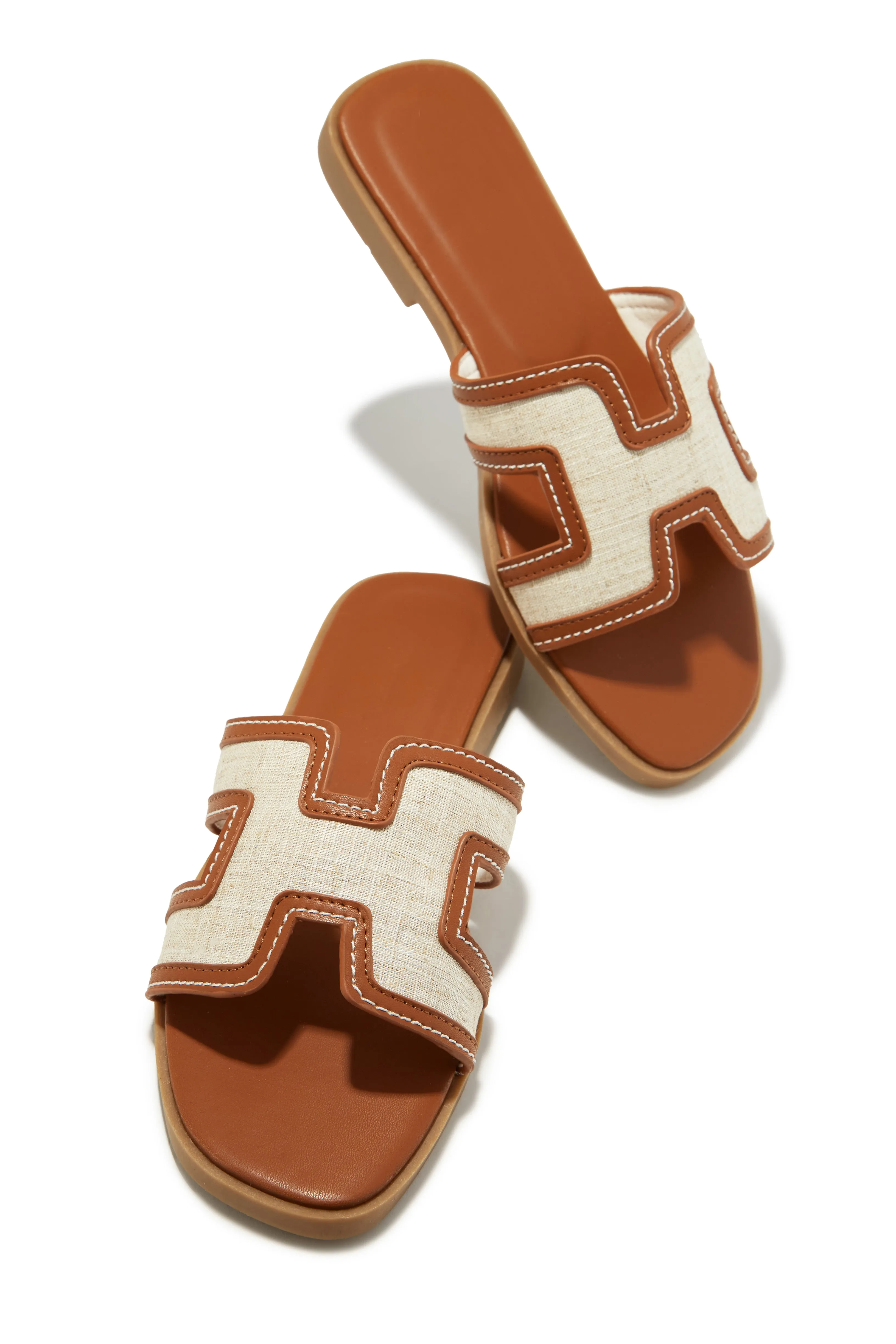 Sofya Slip On Sandals - Tan